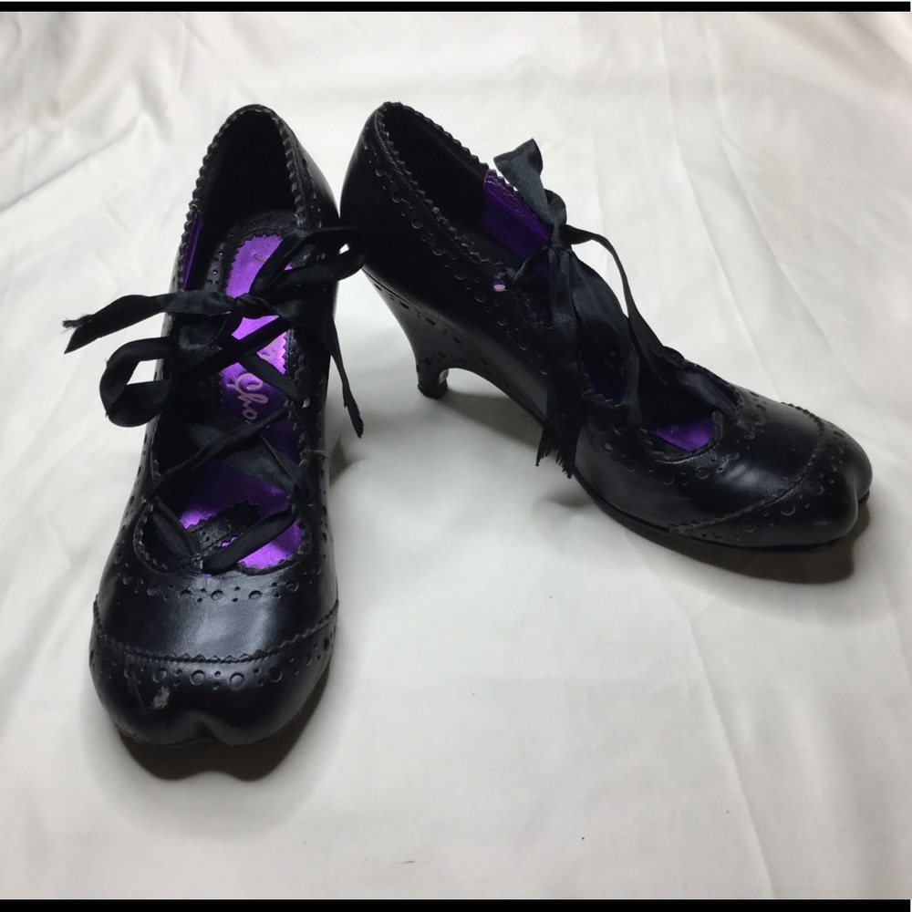 Irregular Choice Cloven Wingtip Lace Up Heels 39